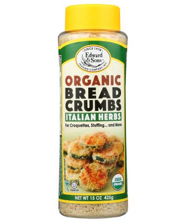 Edward & Sons Organic Breadcrumbs Italian Herbs -- 15 oz