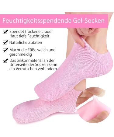 Moisturizing Gel Socks for Cracked Feet | 2 Pairs Spa Foot Care for Men & Women | Reusable Foot Repair Socks - Buy Online on SooperMarket.com