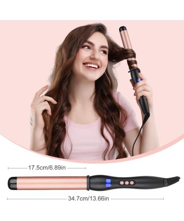 Buy Professional 32mm Hair Curling Wand | Ceramic Curling Iron for Big Curls | Adjustable Temperature & Dual Voltage | Safe & Easy to Use - Buy Online on SooperMarket.com