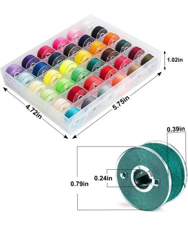 Xiphum 37Pcs Premium Bobbins Set with 36-Color Sewing Threads and Scissor - Compatible with Bro-Ther/Ja-Nome/Elna/Baby-Lock/Sin-ger - Buy Online on SooperMarket.com