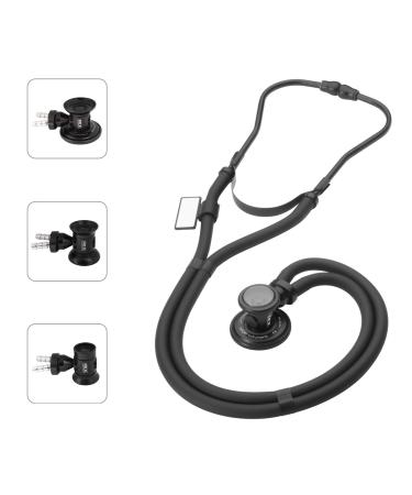 MDF Sprague Rappaport Dual Head Stethoscope with Adult, Pediatric, Infant Convertible chestpiece - All Black (MDF767-BO) All Black (BlackOut)