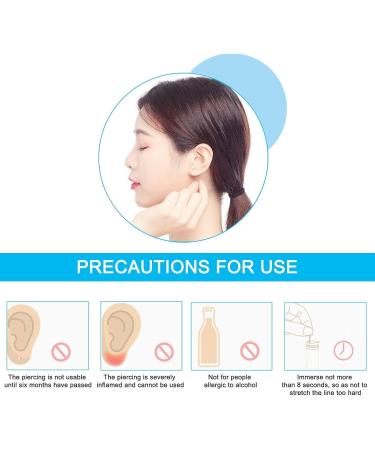 180pcs Ear Piercing Cleaner Disposable Ear Hole Cleaning Floss Piercing Cleaning Line Ear Hole Odor Removal Cleaning Tools - Buy Online on SooperMarket.com