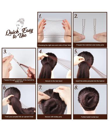 Teenitor 40pcs Invisible Hair Nets & 80pcs Bobby Pins for Ballet Recital - Brown - Buy Online on SooperMarket.com