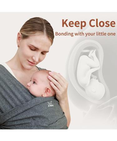 Baby Wraps Carrier | Breathable Hands-Free Sling for Newborn to Toddler | Adjustable Dark Grey Baby Carrier - Buy Online on SooperMarket.com