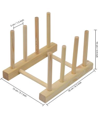 ChengFu Bamboo Baby Plate Holder | Kitchen Cabinet Organizer for Baby Dishes and Utensils - Buy Online on SooperMarket.com