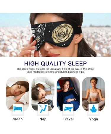 Haskirky Light Blocking Breathable Eye Mask - Adjustable for Men and Women - Perfect for Travel, Yoga, Meditation, and Office - Deep Sleep Mask by Four Eyed Cat - Buy Online on SooperMarket.com