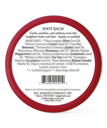 Badger Company Foot Balm - Peppermint & Tea Tree, 2 oz | Soothing Foot Care - Buy Online on SooperMarket.com