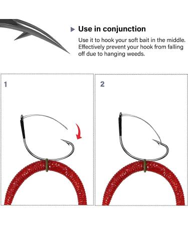10/30PCS Wide Gap Weedless Hooks for Wacky Worm Rig, Size 2 - Wacky Weedless Style - Buy Online on SooperMarket.com