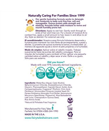 Fairy Tales Curly Q Kids Conditioner - Moisturizing for all Curl Types - Paraben, Sulfate, Gluten, Nut Free - 8 oz - Buy Online on SooperMarket.com