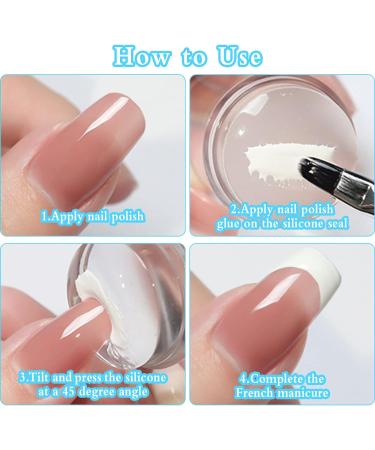 Ruicaifu 2 PCS Clear Silicone Jelly Stamper with 2 PCS Scraper Silicone Nail Art Stamping Stamper Soft Jelly Nail Art Stamper for Manicure Tools Nail Art Design (Two shapes) - Buy Online on SooperMarket.com