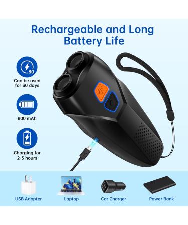 PWEZON Rechargeable Ultrasonic Anti Dog Barking Device | Dual Sensor Deterrent with Training Modes and LED Flashlight - 25 FT Range - Buy Online on SooperMarket.com