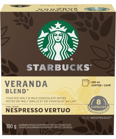 Starbucks by Nespresso Veranda Blend Blonde Roast Coffee Pods Nespresso Vertuo Line Compatible Capsules 8 Coffee Pods & By Nespresso Espresso Roast Coffee Pods Dark Roast Nespresso Vertuo Line Coffee+Coffee Pods Veranda 8 count (Pack of 1) - Buy Online on SooperMarket.com