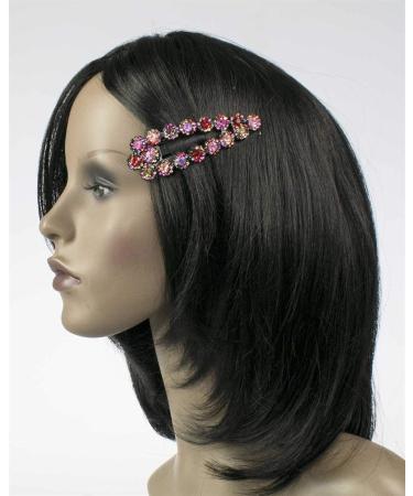 Sparkle Shiny Beautiful Diamante Rhinestone Triangular Shape Snap Hair Clips Wedding Bridal Accessories Multi - Buy Online on SooperMarket.com