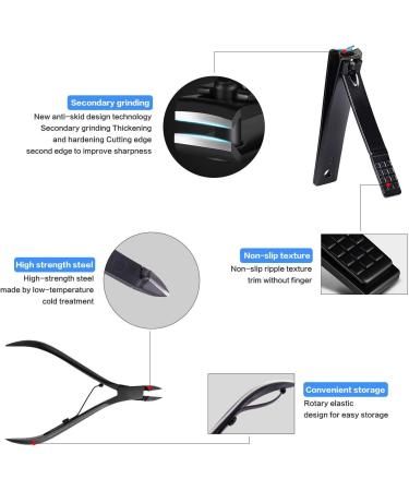 18-in-1 Manicure Pedicure Kit for Men & Women | Stainless Steel Nail Clippers Set with Sharp Scissors & Vibrissac Scissors | Stylish Case Included (Blue) - Buy Online on SooperMarket.com
