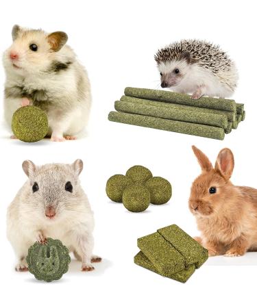ERKOON 25Pcs Bunny Chew Toys - Natural Timothy Hay Treats Sticks for Rabbit, Chinchilla, Guinea Pig, Hamster, Gerbil, Squirrel - 8.5oz - Buy Online on SooperMarket.com