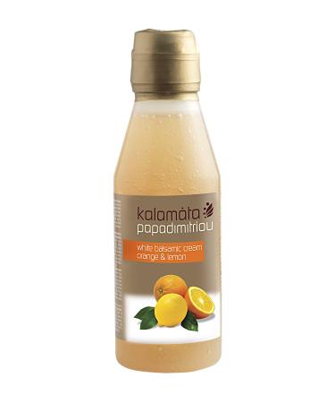 Delicious Balsamic Cream with Orange Lemon - 1 x 250 ml Crema Gluten Free from Greece Perfect for Fish Seafood or Salad