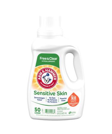 Arm & Hammer Sensitive Skin Free & Clear 50 Loads Liquid Laundry Detergent 50 Ounce
