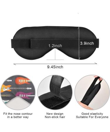 WELLDAY Colorful Guitars Sleep Mask - Soft Comfort Eye Shade Cover for Men Women - Adjustable Strap, Blockout Light - Buy Online on SooperMarket.com