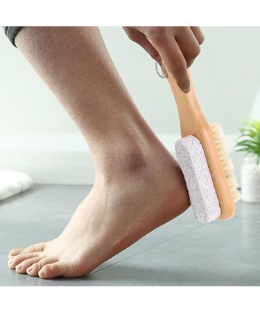 Pumice Foot Scrubber | Soft Dual-Function Shower Foot Scrubber | Foot Brush for Shower Foot Pumice Stone for Feet Dry Skin Removal Cracked Heels - Buy Online on SooperMarket.com