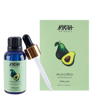 Nykaa Naturals Avocado Oil - 100% Pure Cold Pressed Hair & Face Oil for Growth Dandruff & Acne Relief - 1.01 oz - Buy Online on SooperMarket.com