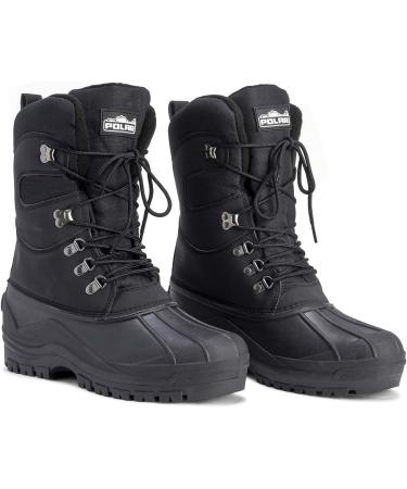 POLAR Men's Snow Hiking Mucker Duck Boots 10 Black - Waterproof Thermal Safety Gear - Buy Online on SooperMarket.com