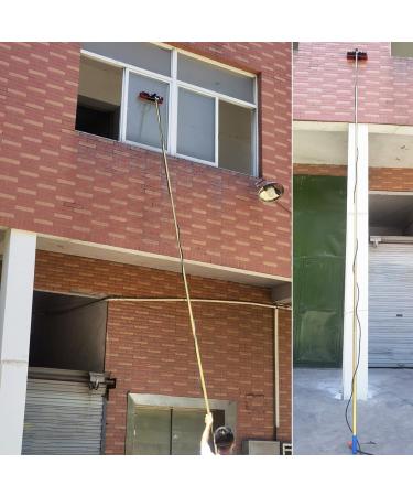 Water Fed Telescopic Pole Water-Fed Telescopic Window Cleaning Pole for Photovoltaic Panel Truck Window Window Glass Wall-24FT 55cm Brush Head 5M/17FT - Buy Online on SooperMarket.com