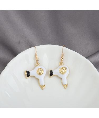MYOSPARK Hair Stylist Gift Hair Dryer Earrings Hairdresser Gift Hair Stylist Jewelry Stylists Graduate Gift Cosmetology Gift (Hair Dryer Earrings) - Buy Online on SooperMarket.com