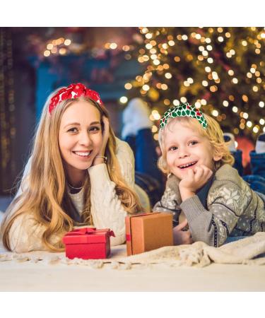 Bohue 3 Pieces Christmas Headbands Holiday Knotted Head Bands Wide Knotted Headband Christmas Hair Accessories for Women - Buy Online on SooperMarket.com