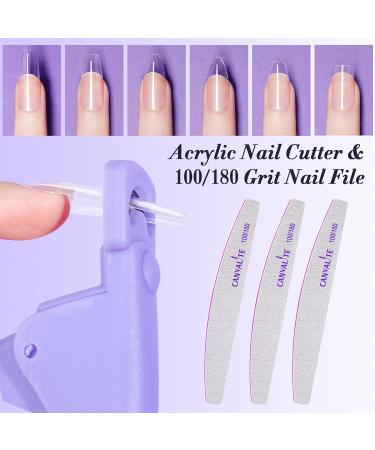 Canvalite 504 Piece Artificial Nail Set - 12 Sizes of Gel & Acrylic Tips with Nail Accessories & File for DIY Geln gel - Buy Online on SooperMarket.com