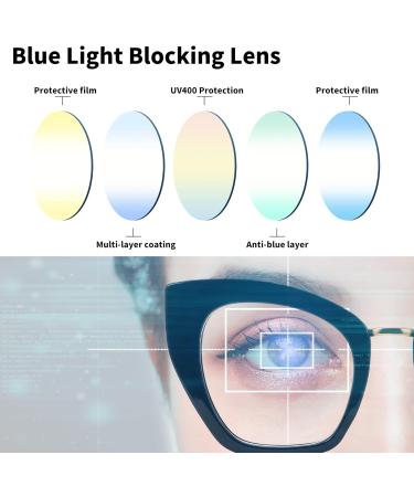 FEISEDY Oversized Blue Light Blocking Glasses for Women - Retro Cateye Computer Glasses B4107 - Black 65cm - Shop Internationally - Buy Online on SooperMarket.com