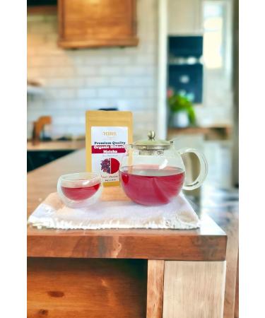 CENVEL Organic Hibscus Matcha Tea | Premium Quality Ingredient | 100% Natural and Pure | Great Detox Treatment | Eco-Friendly packaging | (50g) - Buy Online on SooperMarket.com