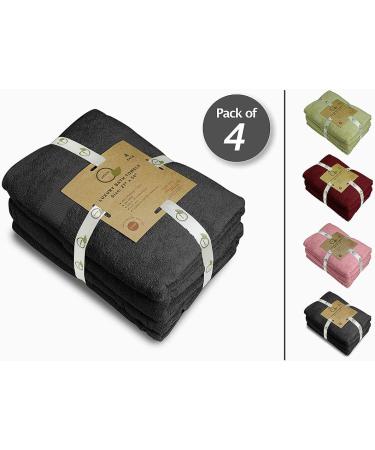Softolle 100% Cotton Luxury Bath Towels - Set of 4 - 600 GSM, Grey, 27 x 54 inches - Buy Online on SooperMarket.com