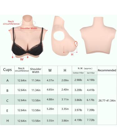 Buy Icever Silicone Breast Prostheses Realistic Gel-Filled A Cup Fake Breasts for Crossdressers Mastectomy and Drag Queens (Beige) - Buy Online on SooperMarket.com