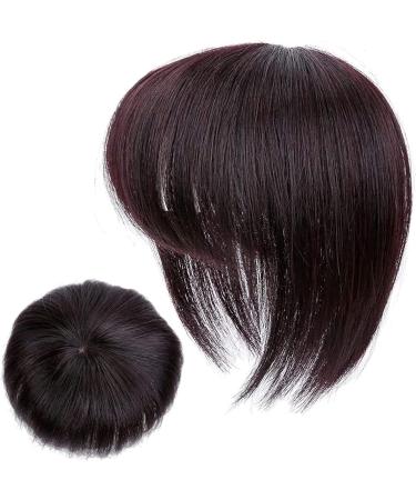 1PC Human Hair Topper Thinning Hair Topper Clip in Hairpieces Short Hair Wigs 20cm Dark Brown Hair Extensions for Women - Buy Online on SooperMarket.com