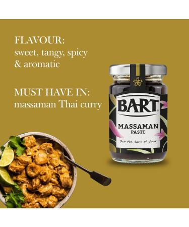 BART Massaman Paste Jar - Sweet Thai Curry Paste Ideal for Lamb or Beef Curry - Mild Heat & Gluten Free (6x105g Bulk Buy Set) - Buy Online on SooperMarket.com