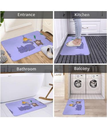 Yyhhaofa Sunflower Seeds and Cats Pattern Flannel Non Slip Floor Mat : 16x24 in Easy to Clean Moderate Thickness Anti-Slip Sunflower Seeds and Cats One Size - Buy Online on SooperMarket.com