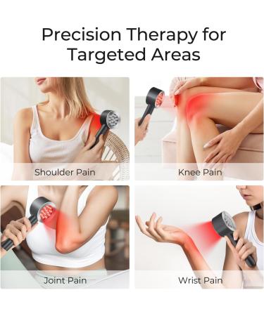 Scienlodic 2-in-1 Red & Blue Light Therapy Wand - Portable Rechargeable Device for Face Body Pain Relief - 24 LEDs for Skin Muscle Joint - International Shipping Available - Buy Online on SooperMarket.com