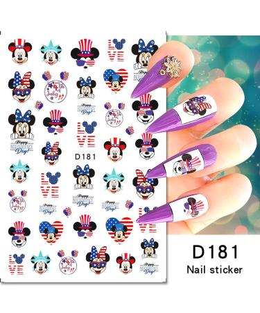 4th of July Nail Art Stickers - Patriotic Independence Day Designs for Acrylic Nails - Buy Online on SooperMarket.com