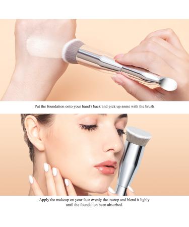 TEXAMO Spoon Dual-ended Angled Foundation Makeup Brush - Premium Face Brush for Blending Powder and Cream - Small Size with Box - Buy Online on SooperMarket.com