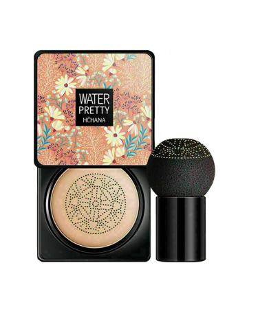 HACORO Mushroom Head Air Cushion CC Cream  Concealer Foundation Stick Moisturizing Concealer Lasting Brightening Liquid Foundation for All Skin (A Natural color)