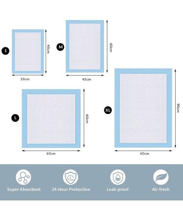 40 Count Dog Pee Pads Extra Large 23.6"x35.4" X-Large Training Puppy Pee Pads Super Absorbent & Leak-Proof XL Disposable Pet Piddle Pad and Potty Pads for Dogs Puppies Doggie -60x90cm - Buy Online on SooperMarket.com