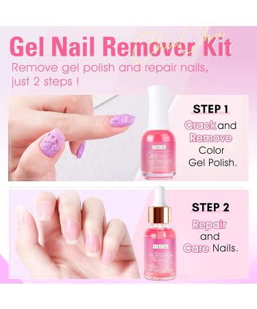 CHUCHU Gel Nail Polish Remover - 15ml with Nail Cuticle Oil for Quick & Easy Removal, Moisturizes & Strengthens Nails - Soothing & Nourishing Formula - Buy Online on SooperMarket.com