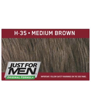 JUST FOR MEN Hair Color Medium Brown 35 - Long-Lasting Grey Coverage for Men | International Shipping Available - Buy Online on SooperMarket.com