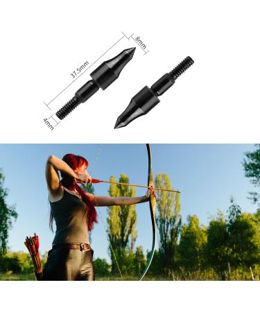 Black Screw-in Archery Bullet Points - 100 Grain, 24 Pieces - Field Target Practice Shooting - Buy Online on SooperMarket.com