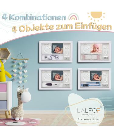 LALFOF Customizable Baby Footprint & Handprint Frame - Dermatologically Tested Memory Set - Buy Online on SooperMarket.com