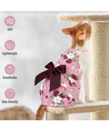 Pet Princess Dress Set - 6pc Dog Bowknot Floral Sundress with Lovely Bow for Small Pets - Medium Size Cute Puppy Summer Dress - Buy Online on SooperMarket.com