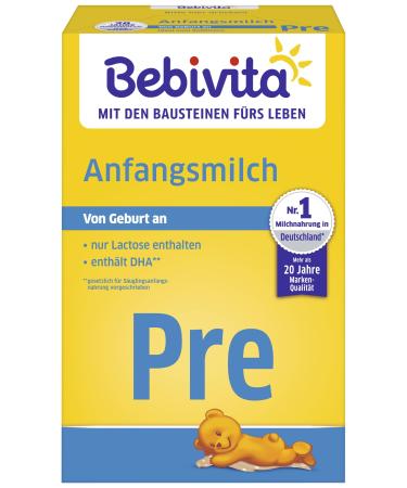 Bebivita milk formula PRE initial milk pack of 5 (5x500g)