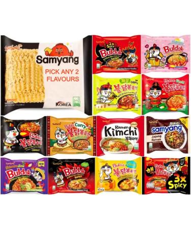 Samyang Hot Chicken Noodles Korean Ramen (Pack of 10) Pick Any 2 Customised Flavours