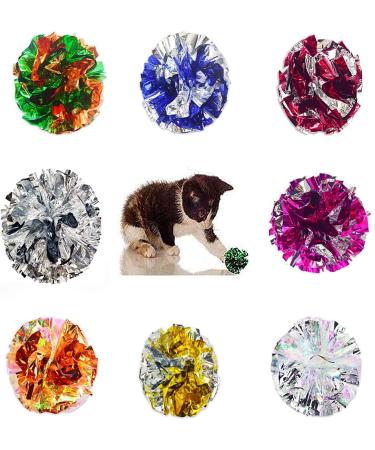 16 Pack Mylar Crinkle Balls for Cats - Interactive Cat Toys for Endless Fun - Buy Online on SooperMarket.com