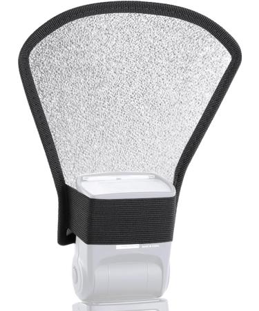Neewer Silver/White Flash Diffuser Reflector for Nikon, Canon, Sony, Pentax, Olympus, Yongnuo, Godox Speedlite Flashes - Buy Online on SooperMarket.com